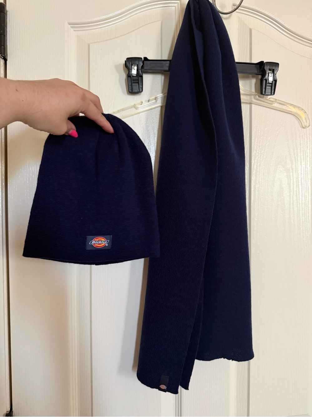 Dickies Navy Knit Beanie and Scarf Set